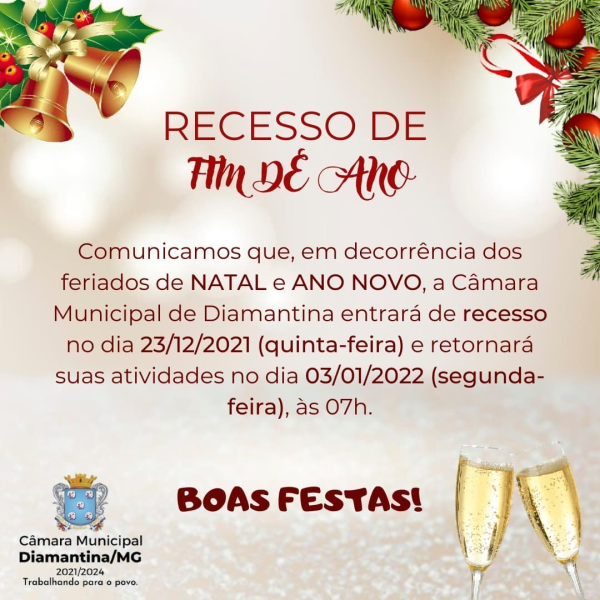 RECESSO DE FIM DE ANO RECESSO DE FIM DE ANO