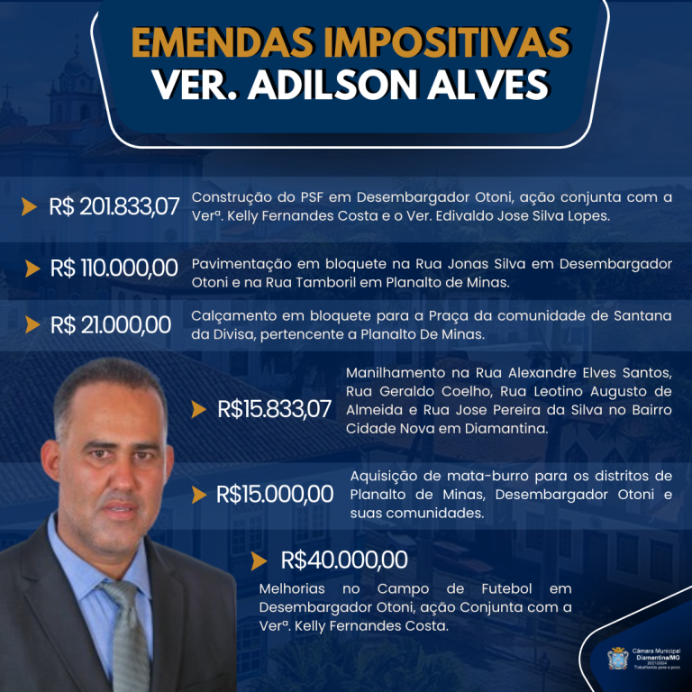 EMENDAS IMPOSITIVAS VER. ADILSON ALVES