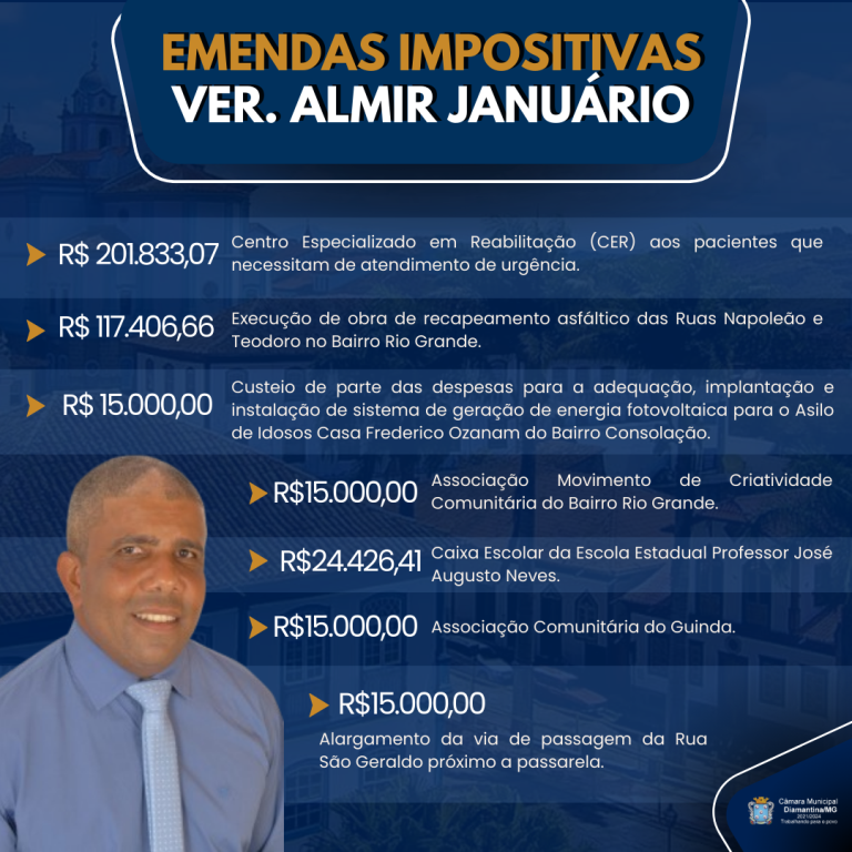 EMENDAS IMPOSITIVAS VER. ALMIR JANUÁRIO