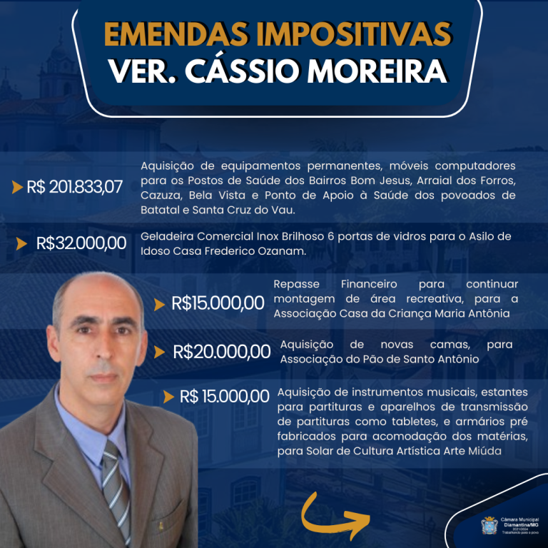 EMENDAS IMPOSITIVAS VER. CÁSSIO MOREIRA