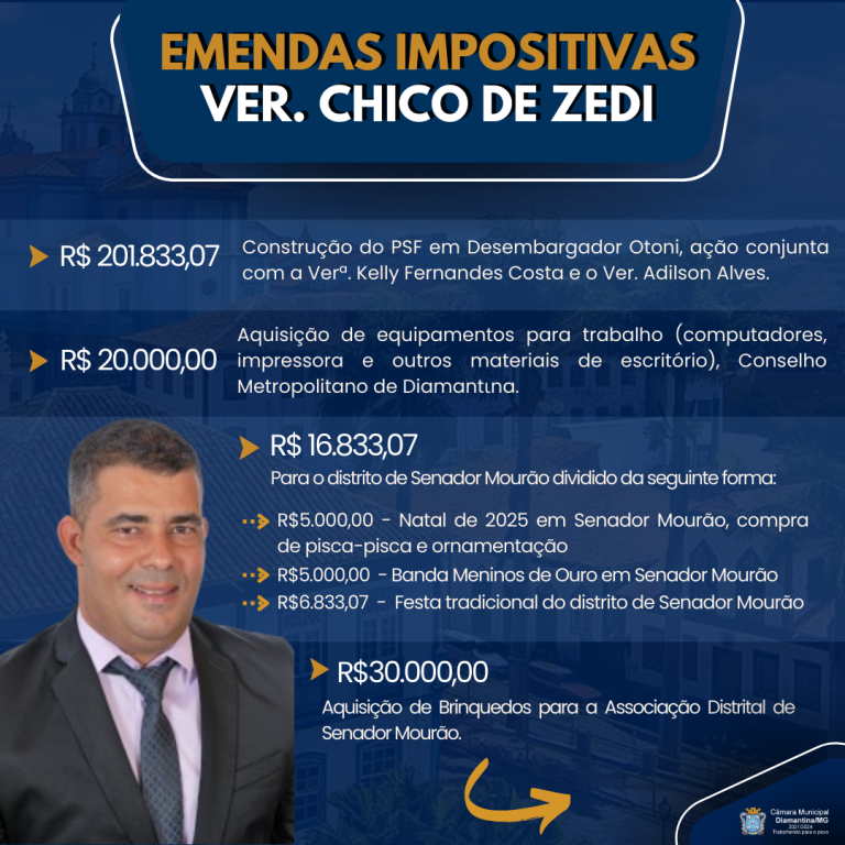 EMENDAS IMPOSITIVAS VER. EDIVALDO JOSÉ (CHICO DE ZEDI)