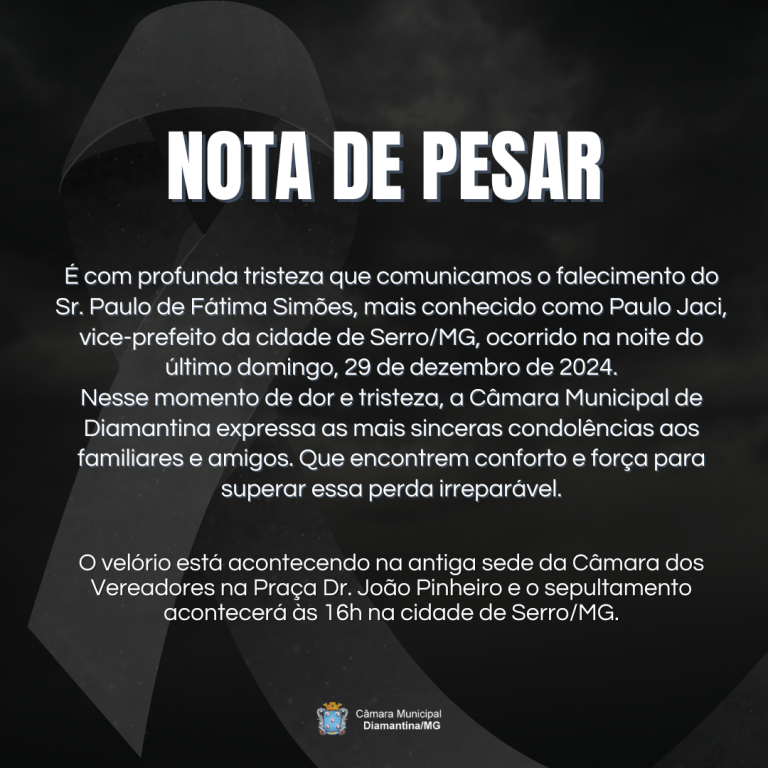 NOTA DE PESAR!