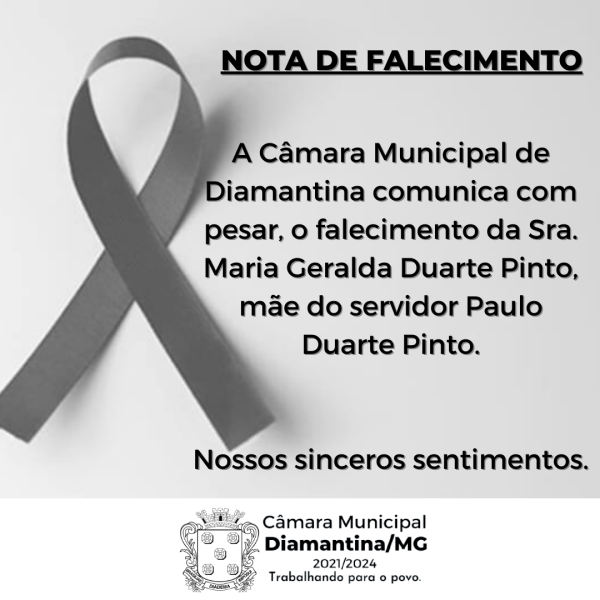 NOTA DE FALECIMENTO 