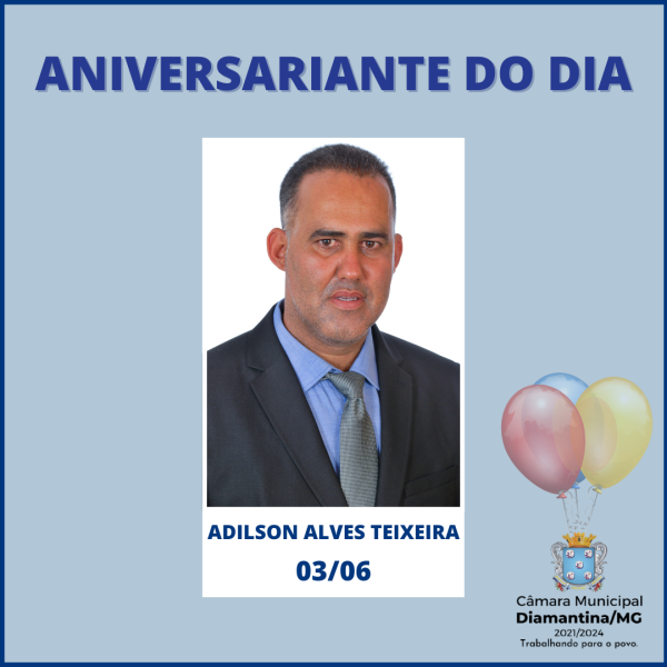 PARABÉNS, ADILSON ALVES TEIXEIRA