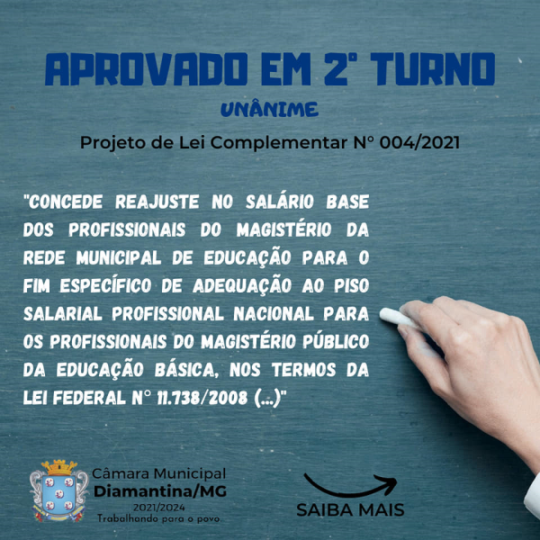 CÂMARA MUNICIPAL APROVA EM 2° TURNO E POR UNANIMIDADE DE VOTOS