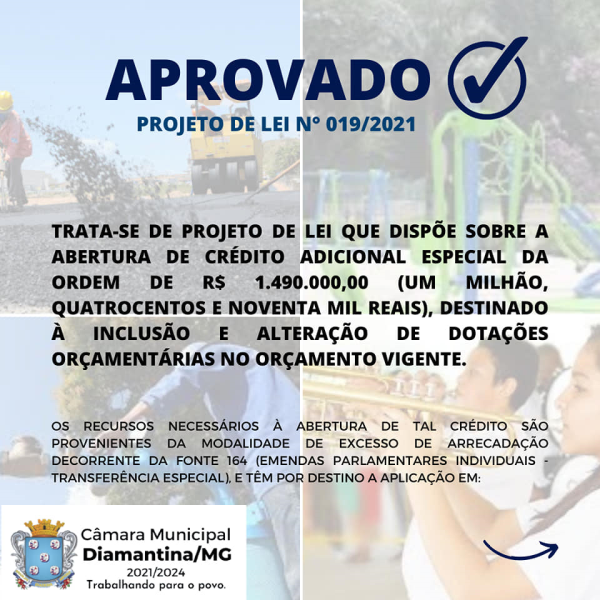 CÂMARA MUNICIPAL APROVA POR UNANIMIDADE DE VOTOS