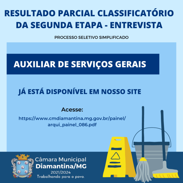 RESULTADO PARCIAL CLASSIFICATÓRIO DA SEGUNDA ETAPA - ENTREVISTA
