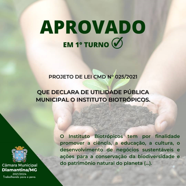 CÂMARA MUNICIPAL APROVA EM 1° TURNO