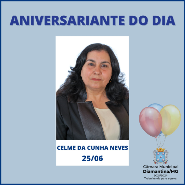 PARABÉNS, CELME DA CUNHA NEVES