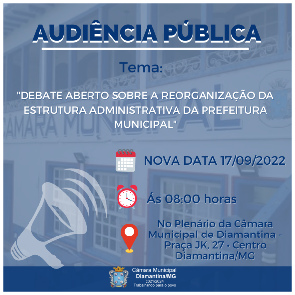 - NOVA DATA DA AUDIÊNCIA PÚBLICA -
