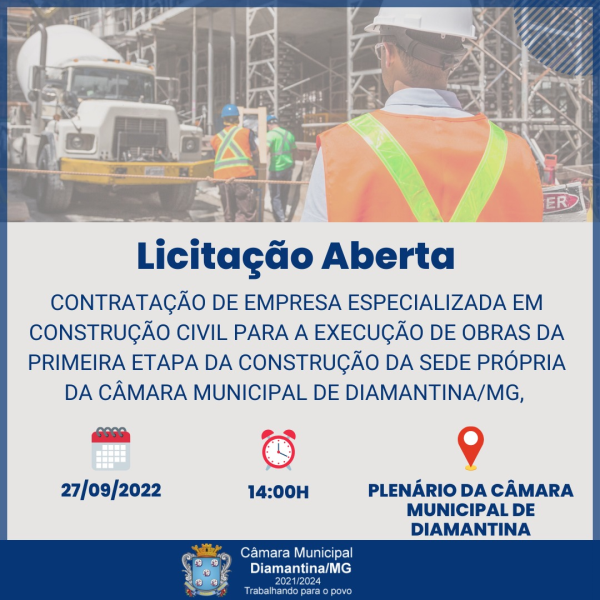 LICITAÇÃO ABERTA!