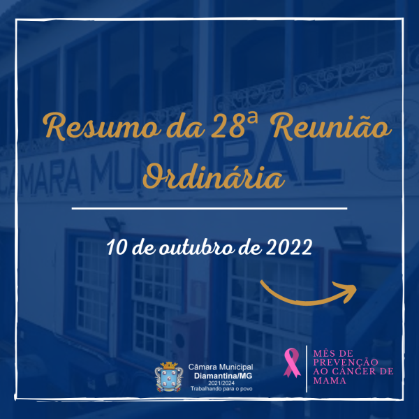 RESUMO DA 28ª REUNIÃO ORDINÁRIA (10/10/2022)!
