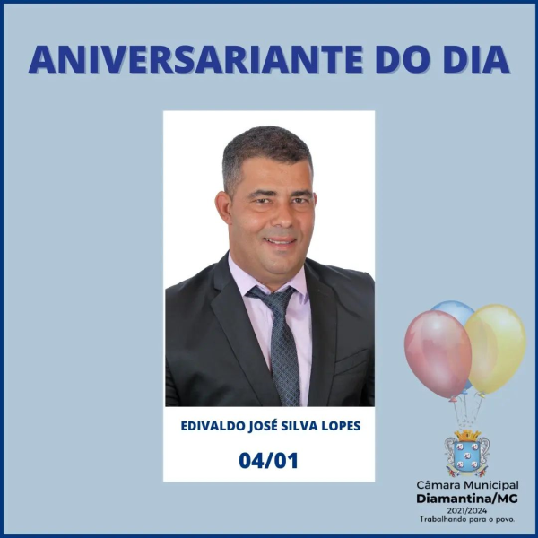 PARABÉNS, EDIVALDO JOSÉ SILVA LOPES!