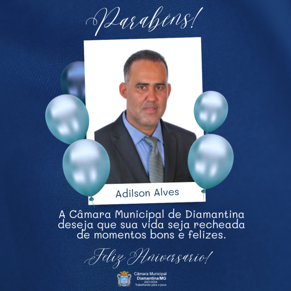 PARABÉNS, ADILSON ALVES!