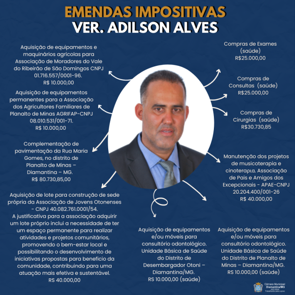 EMENDAS IMPOSITIVAS VER. ADILSON ALVES!